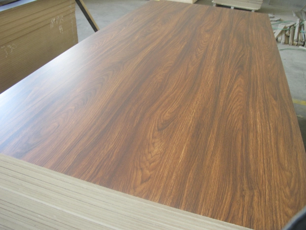 Melamine MDF Board with Wood Grain or Solid Colour Design, Matt Finish, Embossed Finish